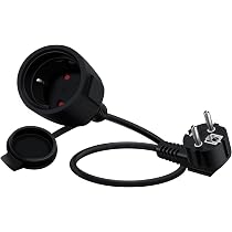 HuaLiSiJi Cavo di Prolunga Europeo 2 in 1, 2.5A 250V Cavo Prolunga con Spina Europea Prolunga Elettrica Presa Europea per Elettrodomestici TV PC etc (Blanco, 1 m HuaLiSiJi Cavo di Prolunga Europeo 2 in 1, 2.5A 250V Cavo Prolunga con Spina Europea Prolunga Elettrica Presa Europea per Elettrodomestici TV PC etc (Blanco, 1 m