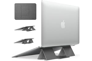 Ringke Folding Stand 2 Support Ordinateur Portable Pliable Plat Mince Léger Maniable Portable Porte Ventilé Laptop Stand Magnétique Tapis de Souris Disponible pour Tablette PC Portable Macbook iPad