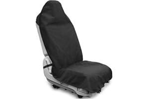 AzulLanse Coprisedile Universale Auto Anteriore Cotone,Panno di spugna，Impermeabile,Lavabile,Auto Facile Da Pulire Copertura Sedili,Protezione Sedile Guidatore Singolo-nero