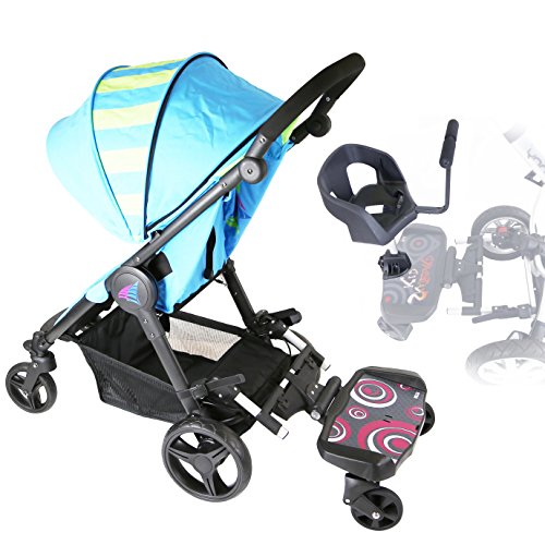 iSafe SegBoard Sit Or Step Pram Board - Swirl Complete With Saddle Seat PLUS