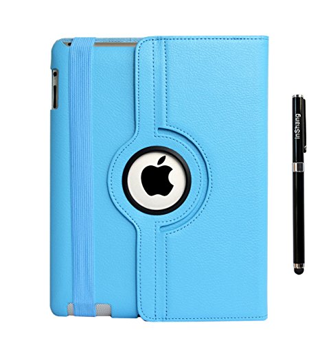 inShang Funda Case Compatible con iPad Case 2 iPad 3 iPad Funda 4, 360 Grados de rotacion, Smart Cover con Inteligente de sueno/Despertar Pluma