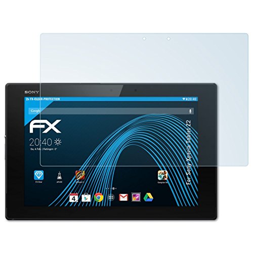 Sony Xperia Tablet Z2 Schutzfolie - 2 x atFoliX FX-Clear kristallklare Displayschutzfolie