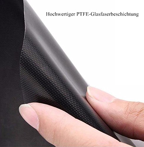 BBQ Grillmatte Backpapier (3er Set) Teflon Antihaft zum Grillen und Backen,Barbecue Grill Matte Backmatte Wiederverwendbar für Holzkohlegrill, elektronischen Grill, Backofen, Dampf-Backofen,Mikrowelle - 2