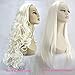 22" Ladies 3/4 WIG Half Fall Clip In Hair Piece STRAIGHT White Blonde #60M