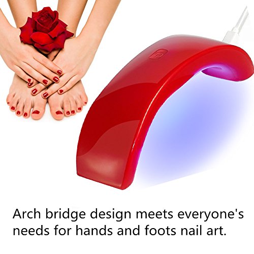 Nagel-Trockner,Professionelle LED-Nageltrockner,CIDBEST® 9W USB Mini Nagel-Trockner-LED-Licht/Lampe für Curing Nagel Trockner Nagel Gel Polnisch Trockner Aushärtungslampe Regenbogen -Lampe für Nagel Kunst Werkzeuge ,Top Qualität - 7