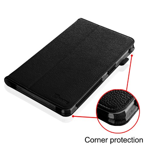 Fintie Samsung Galaxy Tab 4 7.0 Hülle Case – Slim Fit Folio Kunstleder Schutzhülle Cover Tasche mit Ständerfunktion für Samsung Galaxy Tab 4 7.0 T230 T235 (7 Zoll) Tablet, Schwarz - 8