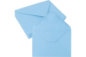 JAGERGREEN 50 Enveloppes B6 137x194 mm, 150 g/m² Taille Lettre, Enveloppes Bleues Auto-Adhésives pour Invitation de Mariage, Cartes de Vœux, Baby Shower, Anniversaires, Cartes de Remerciement