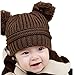 Lovely Coffee Infant Winter Cap Baby Woolen Knitted Hat For 6~24months