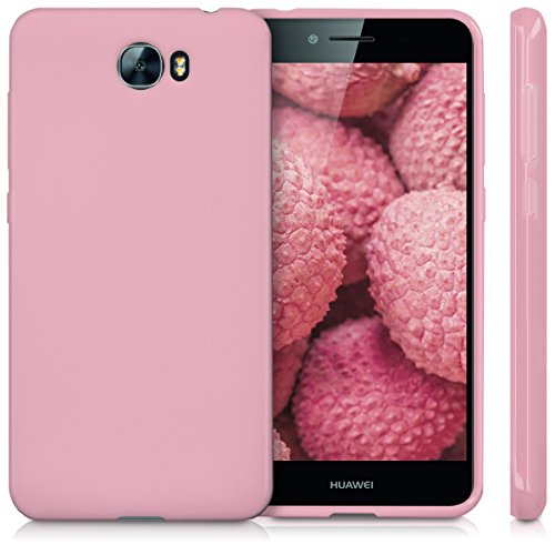 kwmobile Funda para Huawei Y6 II Compact  2016  - Case para m  vil en TPU silicona - Cover trasero en rosa palo mate