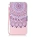 Produktbild Nancen Samsung Galaxy S3 I9300 I9305 / S3 Neo I939i (4,8 Zoll) Hülle Case Handyhülle Brieftasche Etui Lederhülle Schutzhülle Abdeckung Bookstyle Klappcase mit 2 Kartenslots 1 Wallet Tasche Handgelenk Seil Magnetverschluss Bracket-Funktion Full Silikon Weich Innenschale Gemaltes Muster [Lila Sonnen-Blume]