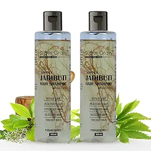 Super Gravy Natural Shampoo For Men & Women - Ayurvedic Jadibuti Hair Shampoo For Hair Fall & Regrowth , Strengthening | Natural Herbs Amla , Reetha , Shikakai 400ml | Indias # 1 Jadibuti Concept