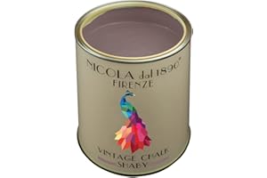 NICOLA VERNICI Vernice Vintage Chalk Shabby a Base di Acqua, per Interni ed Esterni, Aspetto Opaco, Made in Italy, Colore Firenze - Formato 0,25 lt