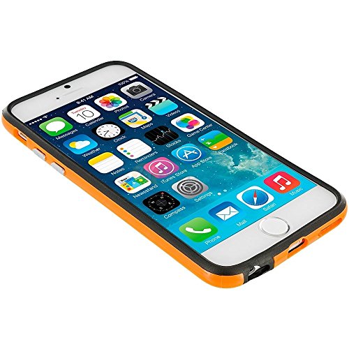Champion Quality Iphone 6/6s Silicon Bumper Orange Black by G4GADGET®