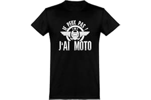 Otshirt T Shirt Homme j'peux Pas J'Ai Moto 2 | Imprimé en France, Cadeau fête des pères Homme Humour Papa Anniversaire Original Rigolo Humoristique (,)