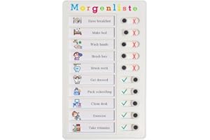 VELLICHOR Checklist Board, Stick-On Task List, Aufgabenliste zum Aufkleben, wiederverwendbares Memoboard für Kinder,Aufgabenplaner Kinder, Aufgabenliste für Kinder (Morgenliste)