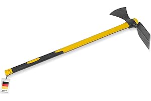 blizz-z Wiedehopfhacke (kantiges Blatt) mit Fiberglasstiel in Profiqualität | Hacke, Gartenhacke, Gartenwerkzeug, Wurzelentferner, Rodungsarbeiten | Made in Germany