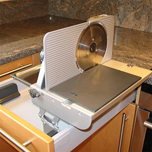 Allesschneider AES 62 S zum Einbau in Schubladen ab 45 cm Korpusbreite Schneidgut RECHTS geführt in Silbermetallic Brotschneidemaschine einklappbar Küche Multischneider - 5