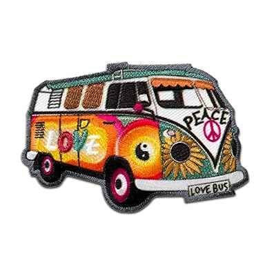 Catch the Patch Ecusson - Hippie Bus Bully Love Peace voiture - coloré - 7,2x4,8cm - by catch-the-patch® patches brode appliques embroidery thermocollant
