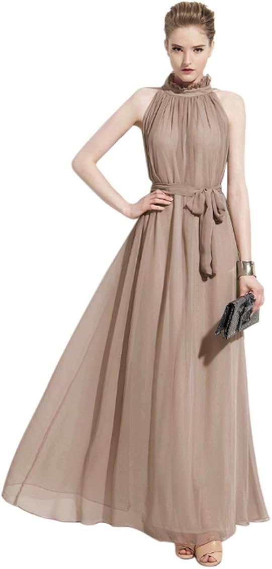 Vestido Gasa Largo Verano Boho Chic Maxi Vestidos Sin Mangas Ocasional  Casual Elegante Boda Fiesta Noche Cóctel para Mujer - Landove : Amazon.es:  Ropa
