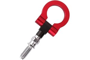 GOODGDN Anillo Remolque Coche, Universal Aleación Aluminio Delantero Automóvil Carreras Gancho Delanteroremolque Parachoques Delantero Modificado Rojo