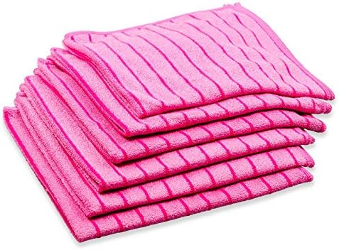 Respekt Microfibre Towels, 6 pcs (Approx. 40 x 40 cm – pink – Original As Seen On TV.