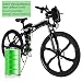 Produktbild Kaimus E-Bike 26 Zoll Elektrofahrrad Faltbares Mountainbike, 36V 250W E-Faltrad E-MTB mit Große Kapazität Lithium, Mechanische Scheibenbremsen, Doppel-Federung und 21-Gang Shimano