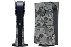 WEDORAT Ps5 panneau numérique châssis couvercle plaque de remplacement ps5 version numérique Hardshell panneau couverture de peau ps5 console contrôleur ABS panneau latéral camouflage