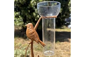 La Grande Prairie Pluviomètre Oiseaux Fer 18x6x100cm