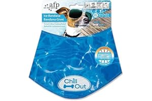 ALL FOR PAWS - Bandana refrigerante per cani, bandana a raffreddamento istantaneo per animali, sciarpa traspirante per cani e gatti, collare refrigerante, XL, circonferenza collo 53-62 cm