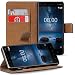 Produktbild Conie Handyhülle für Nokia 8 - Bookstyle- Klapp- Serie, Etui aus PU Leder, Booklet Flip Hülle Schwarz