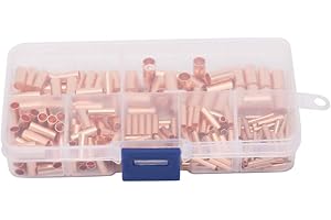 HYUDUO 250 sztuk czerwonych miedzianych złącz przewodów GT1-6mm do łączenia rur i przewodów