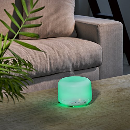iProtect Luftbefeuchter Ultraschall Aroma Diffuser XL mit 500ml Wasserspeicher und Farbspiel in Weiß - 8