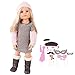 Produktbild Götz 1759085 Hannah Loves Party Glamour Puppe - liebt Party - 50 cm große Stehpuppe, Blonde Lange Haare und Blauen Augen - 22-teiliges Spielzeug-Set