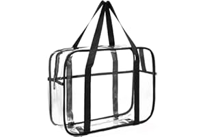 ONEGenug Transparent Kulturbeutel Durchsichtige Tragetasche Reisetaschen PVC Kulturtasche Reise Organizer Tasche wasserdichte Wickeltasche Reise Handtasche Mommy Tasche 36cm*15cm*28cm
