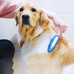 Kiki N Pooch Hair Remover Portable Soft Silicone Brush for Cats-Large (Color May Vary)