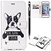 Produktbild iPhone 6 Plus Handyhülle,iPhone 6S Plus Hülle,WIWJ Flip Wallet Schutzhülle Magnetic Case Hülle[Gemalt zwei-in-one Kann Getrennt Werden Leder Case] Kreative Muster Design Bookstyle Tasche Hülle-Hunde