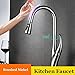 Produktbild HUSHUN Sensor Küchenarmaturen Schwarz Smart Touch Induktiv Empfindlich Wasserhahn Mischbatterie Einhand Dual Outlet Wassermodi@nickle Sense_China