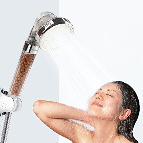 Handheld Filter Filtration Dusche Head Duschkopf Hohe Druck Wasser Energiesparend mit 3-Wege-Dusche Modi für trockene Haut & Hair by mibote, transparent - 7