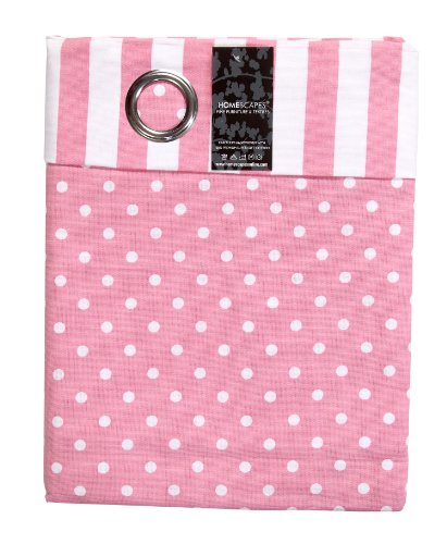 Homescapes Kindervorhang Mädchen Kinderzimmer Ösenvorhang Dekoschal Polka Dots 2er Set rosa weiß 137 x 228 cm (Breite x Länge je Vorhang) 100% reine Baumwolle - 4
