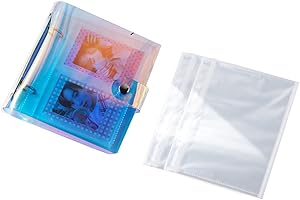 RIKYO 4x6" Photo Sleeves,100 Pockets Photo Album,Photo Flip Book,Card Photo Sleeve Mini Photo Album,Waterproof Pocket Photo Holder, Photo Pocket for Name Card,Wallet Size with Refillable (Color)