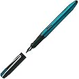 ONLINE Fountain pen Switch Plus, ink cartridge fountain pen & touch pen, solid iridium nib size medium, stylus tip for tablets & smartphones, multifunction-pen incl. combi ink cartridge, petrol