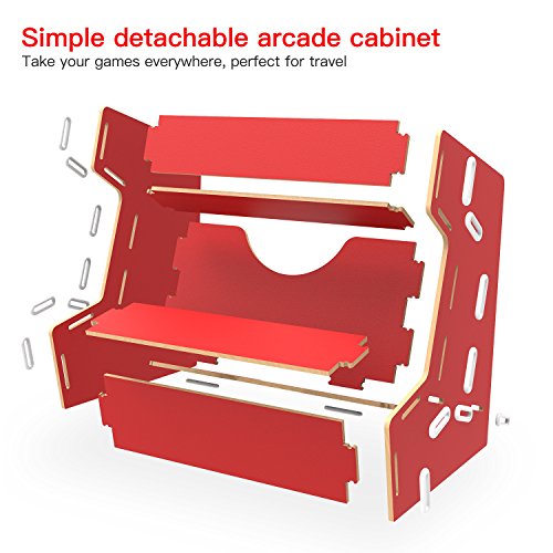 Nintendo Switch Arcade Cabinet Stand, Myriann Einzigartig Pure Hand Gemacht Arcade Schrank für Nintendo Switch Cool Gaming Erfahrung Bringt Nostalgie Zurück (Rot) - 6