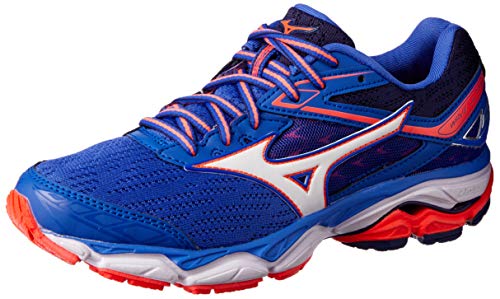 Mizuno Wave Ultima 9 WOS, Scarpe da Running Donna, Blu (Dazzlingblue/White/Fierycoral), 38.5 EU