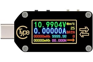 DollaTek TC66 Tipo-C Disyuntor PD Voltaje USB Amperímetro Capacidad Medidor Cargador de medición de 2 vías Batería APP PC Probador de USB