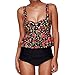 Produktbild Swallowuk Damen Mode Bikini Set Push Up Bademode Badeanzüge Zweiteilig Neckholder Tankini (S, Schwarz)