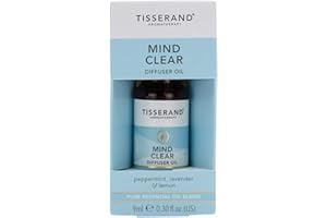 Tisserand Aromatherapy - Mind Clear Diffuser Oil - Peppermint, Lavender, Lemon - 100% Natural Pure Essential Oils - 9ml