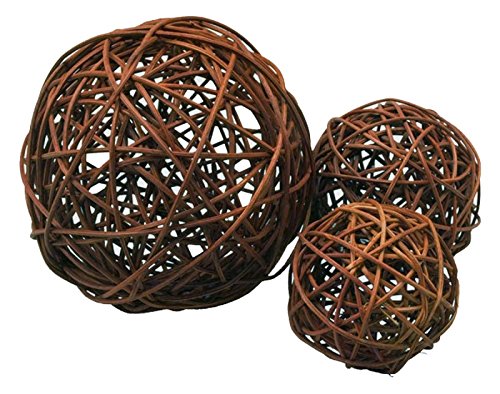 Preisvergleich Produktbild Rattankugel 50 Stück rost braun
