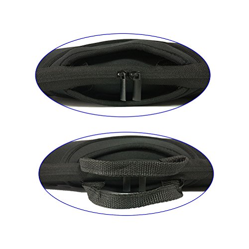 Schwarz weich Neopren Sleeve Schutz mit Travel Tasche Cover Tasche für Canon Pixma iP110 und Pixma iP100 Farbdrucker / HP Officejet 100 150 H470 Tintenstrahldrucker / Epson WorkForce WF-100W MobilePrinter A4 Tintenstrahldrucker / Mobile Photo Drucker und Power Adapter & Kabel - 6