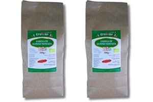 IL FRUTTAROLO È ANCHE BIO FARINA DI LUPINO TOSTATA BIO 2 X 500 GR - 1 KG RICCA DI FIBRE - PROTEICA - VEGAN