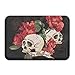 Produktbild Klotr Fußabtreter, Non-Slip Bath Mat (15.7" X 23.6"), Bathroom Rug Mat, Skull and Flowers Day of The Dead Senior Design Area Rugs for Living Room